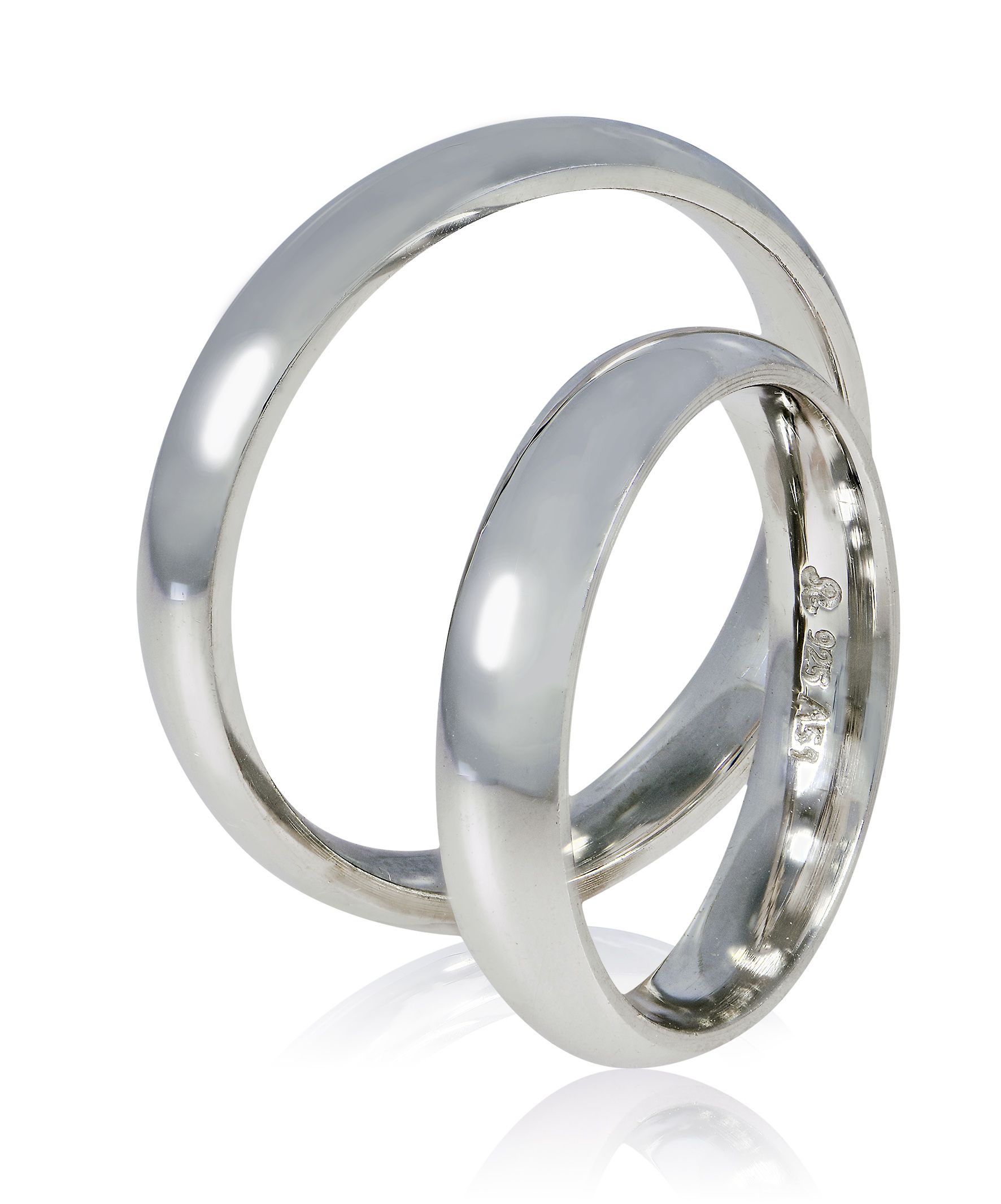 White gold wedding rings 3mm (code SS1)